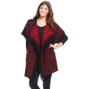 Jessica Simpson Blanka Fringe Blanket Cardigan